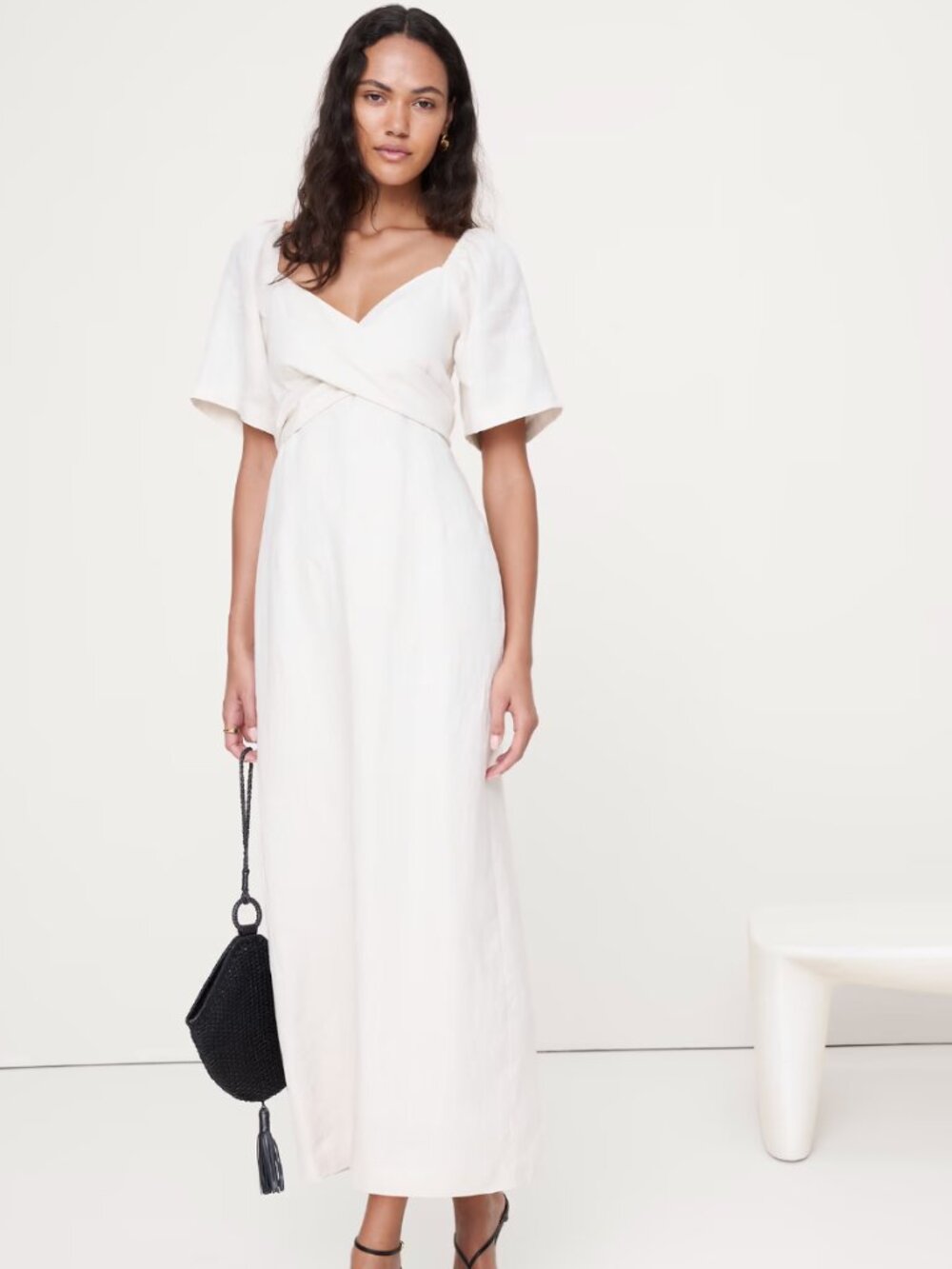 Banana Republic Linen Sweetheart Maxi Dress